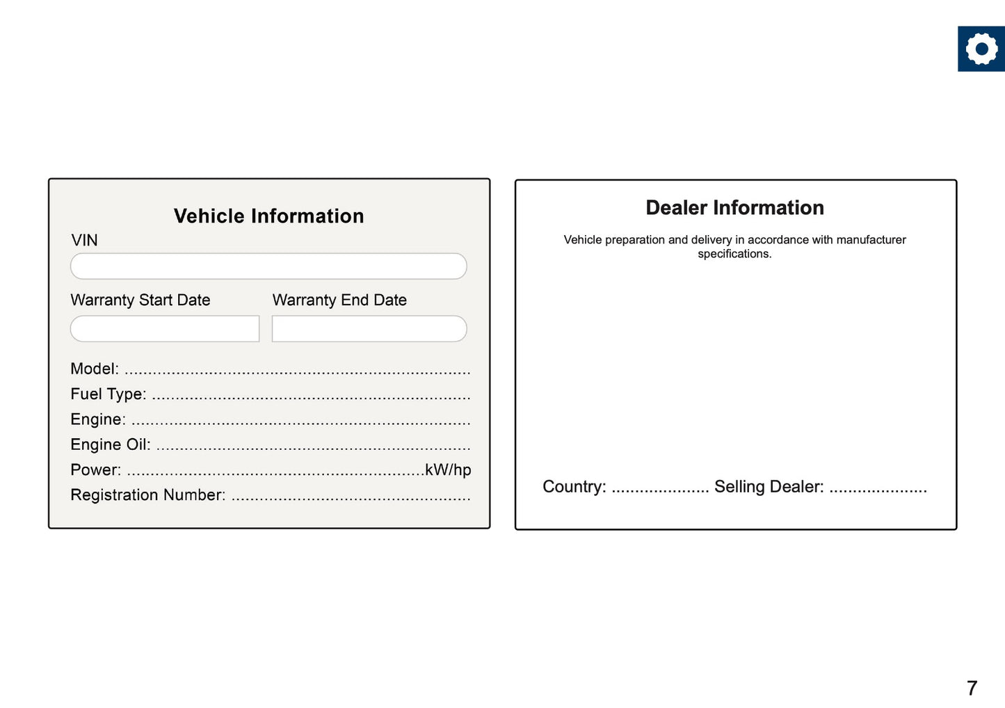 Fiat Maintenance Book | English