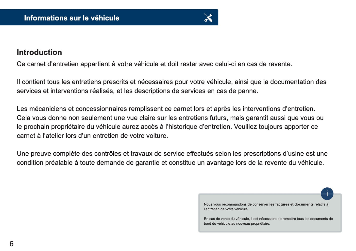 Fiat Maintenance Book | French