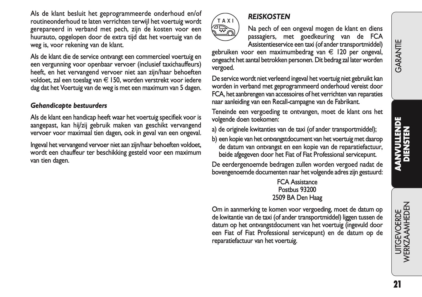 2021 Fiat Garantie en Diensten | Nederlands