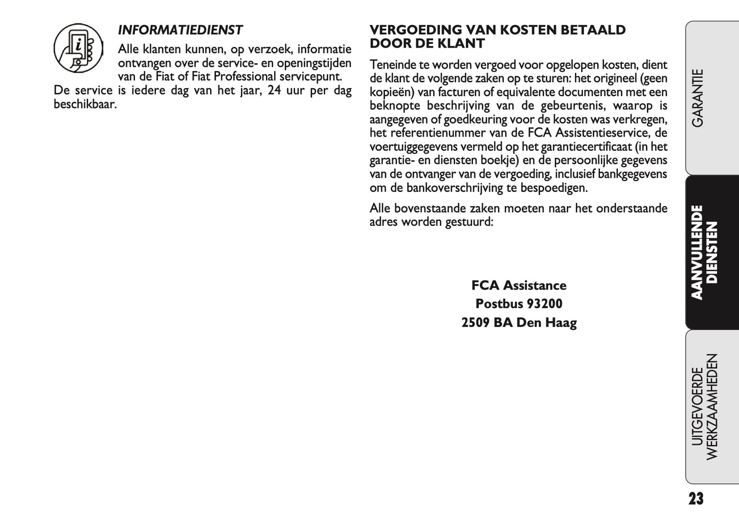 2021 Fiat Garantie en Diensten | Nederlands