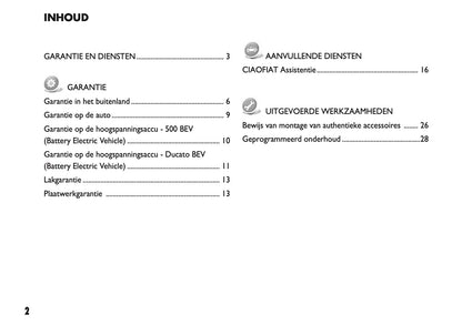 2021 Fiat Garantie en Diensten | Nederlands