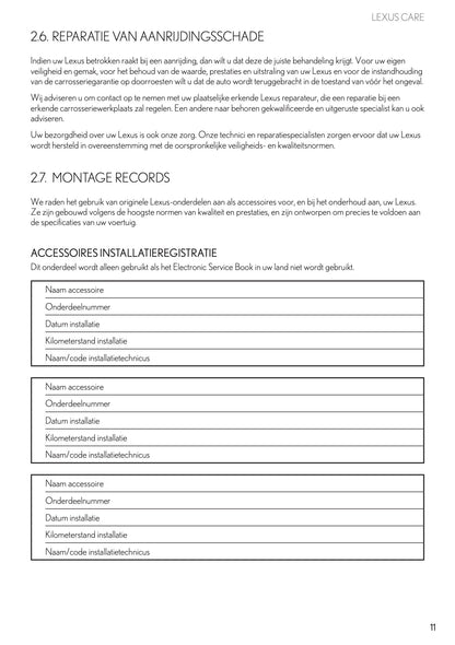 2022 Lexus Garantie & Serviceboekje | Nederlands