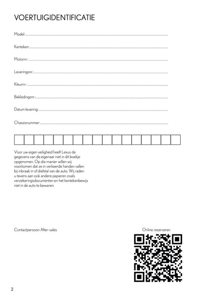 2022 Lexus Garantie & Serviceboekje | Nederlands