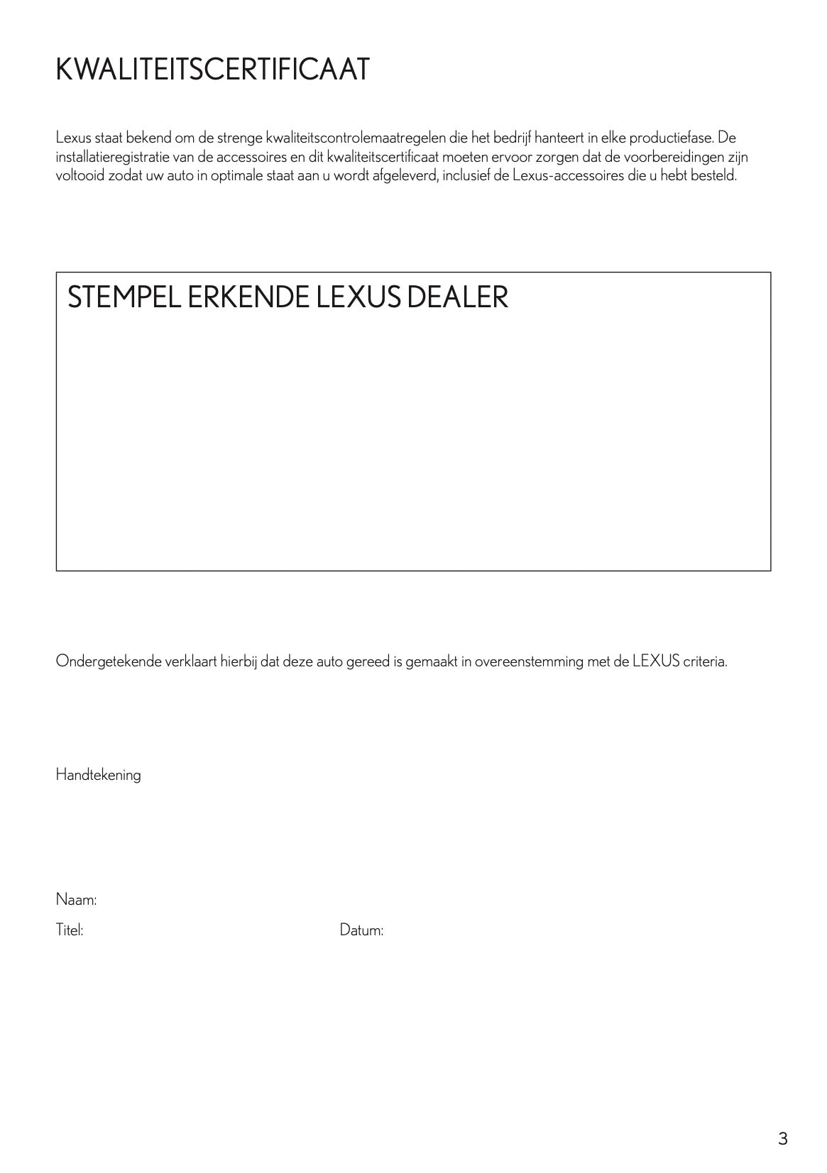 2022 Lexus Garantie & Serviceboekje | Nederlands