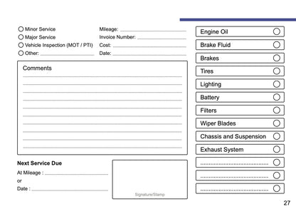 Lexus Maintenance Book | English