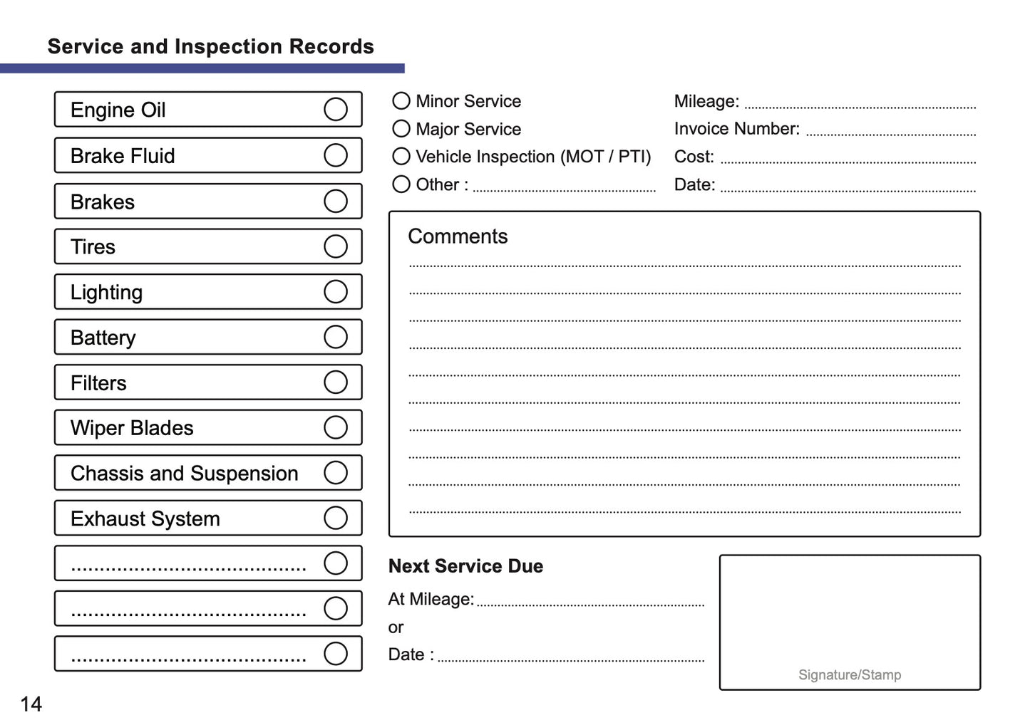 Land Rover Maintenance Book | English