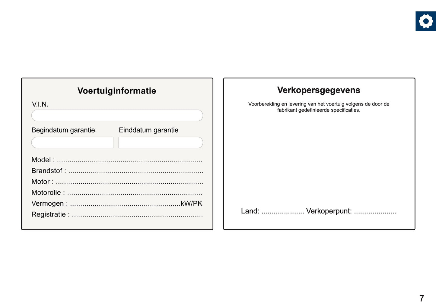 Land Rover Maintenance Book | Dutch