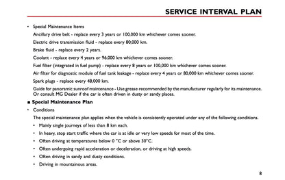 2023 MG EHS Maintenance Book | English