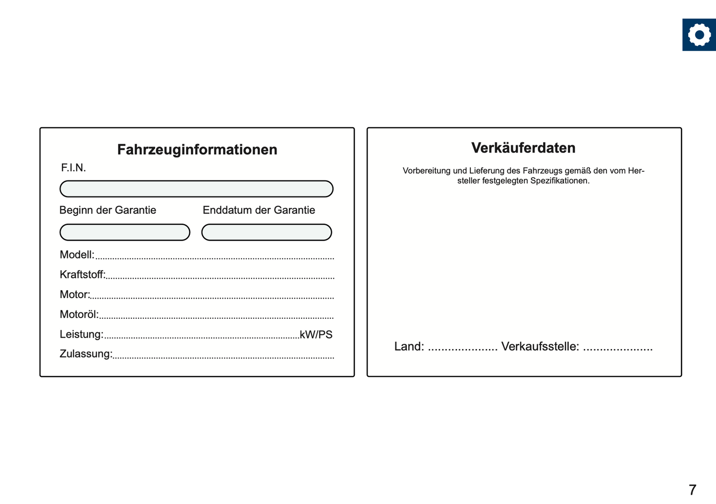 Nissan Maintenance Book | German