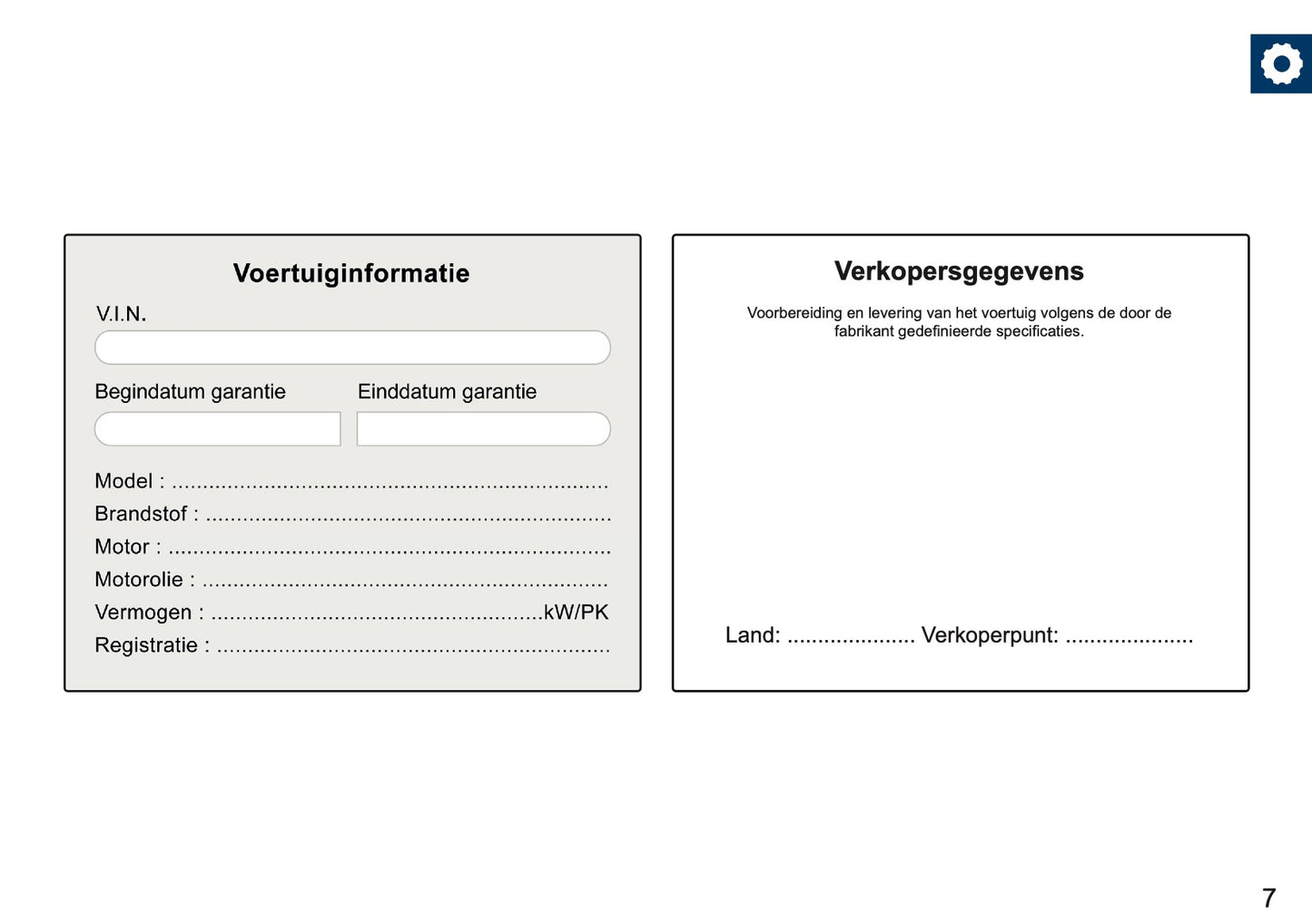 Nissan Maintenance Book | Dutch