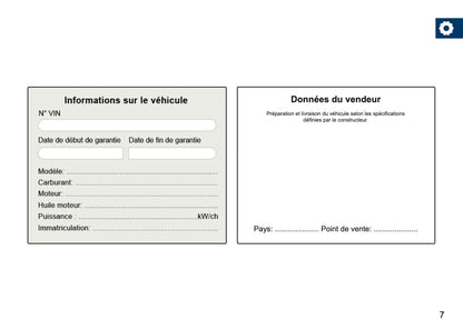 Skoda Maintenance Book | French