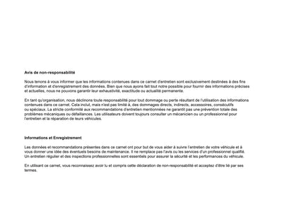 Volvo Maintenance Book | French