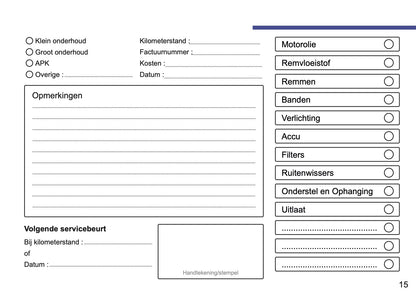 Volvo Maintenance Book | Dutch