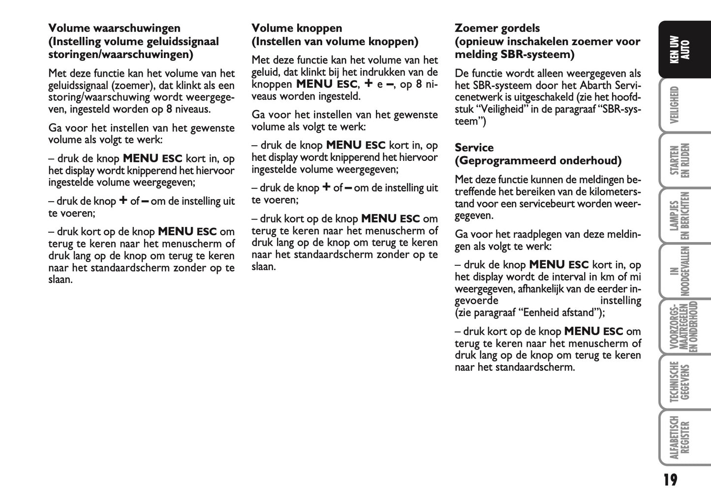 2010-2011 Abarth 500 Gebruikershandleiding | Nederlands