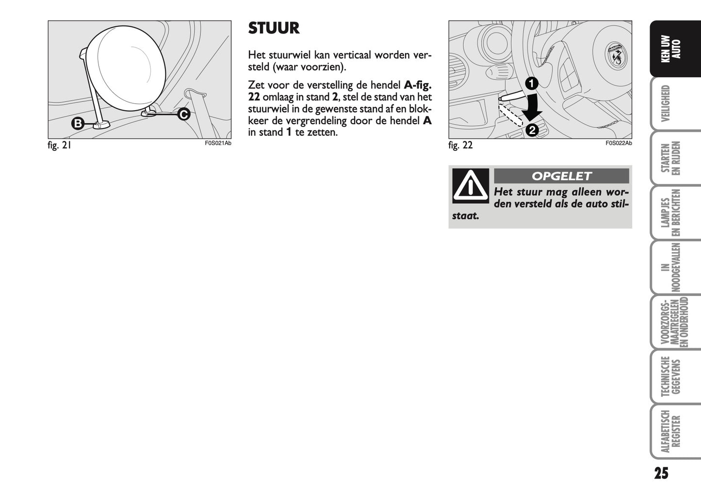 2010-2011 Abarth 500 Gebruikershandleiding | Nederlands