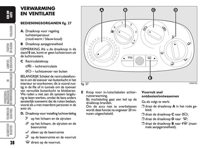 2010-2011 Abarth 500 Gebruikershandleiding | Nederlands
