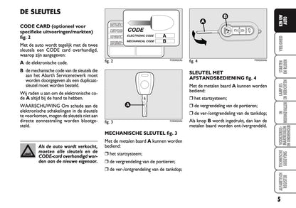2010-2011 Abarth 500 Gebruikershandleiding | Nederlands