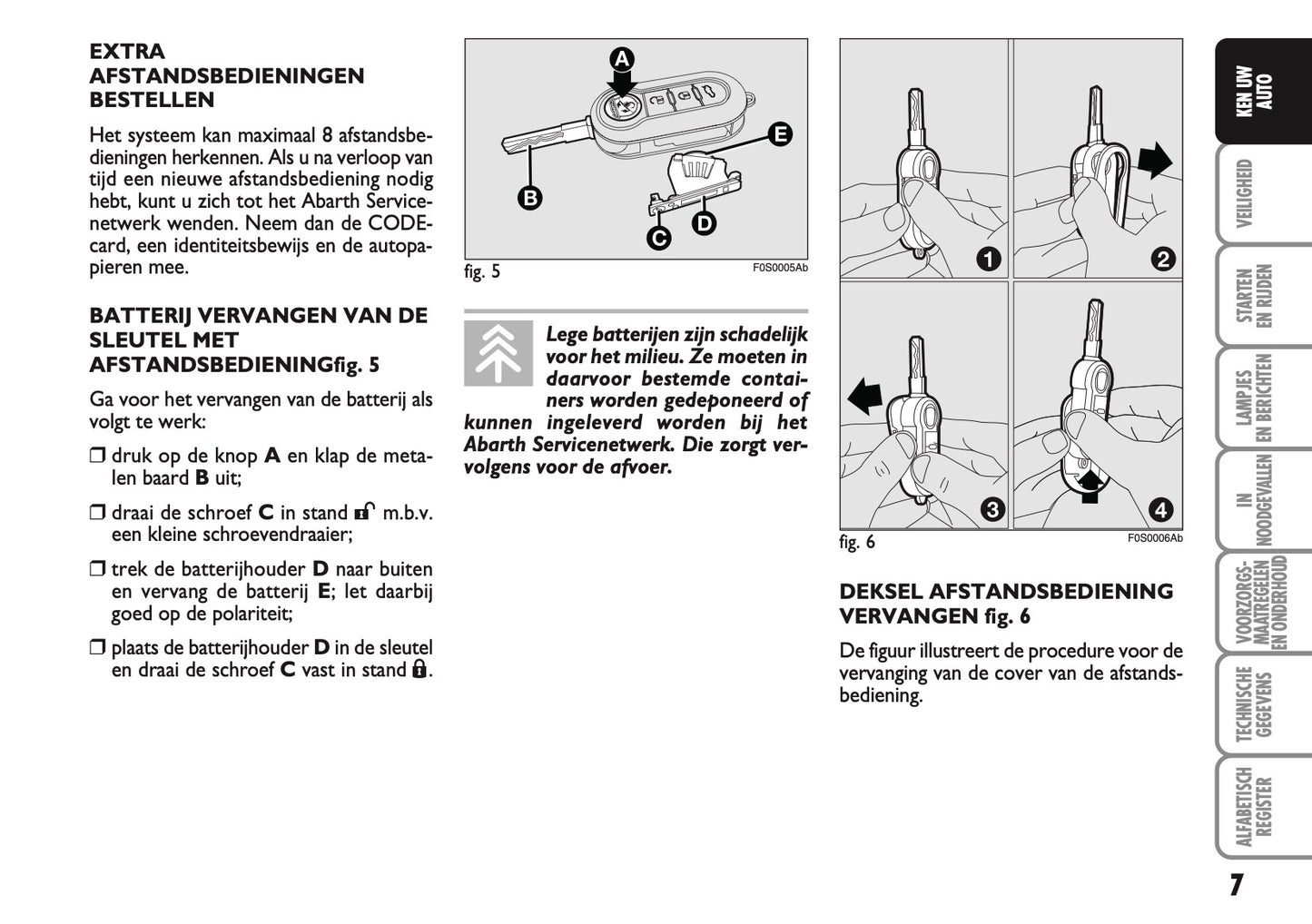 2010-2011 Abarth 500 Gebruikershandleiding | Nederlands