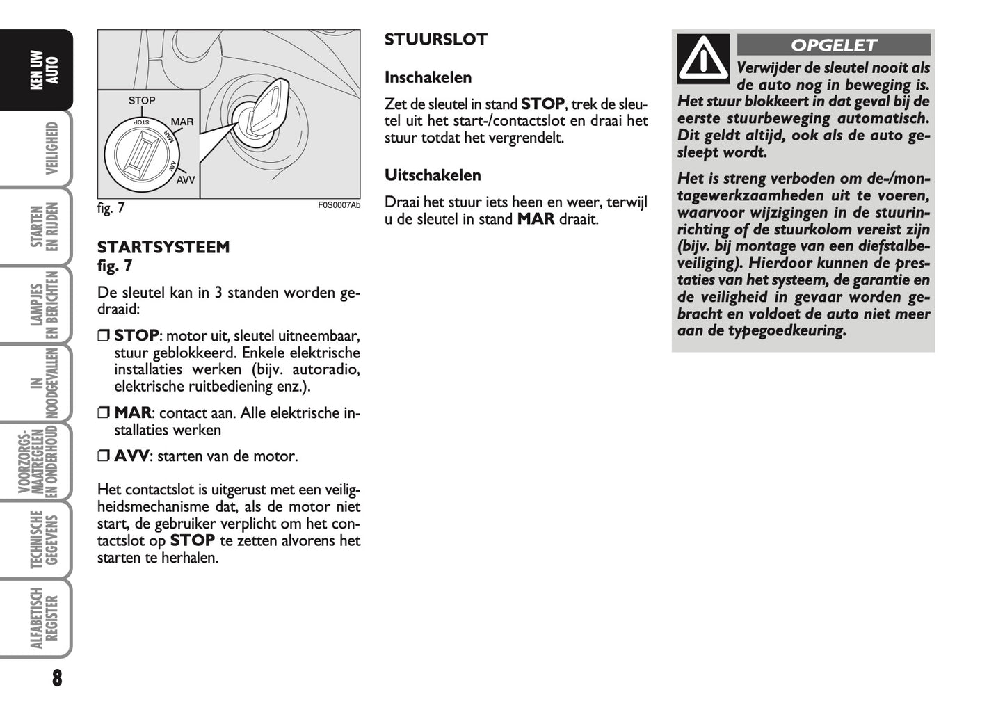 2010-2011 Abarth 500 Gebruikershandleiding | Nederlands