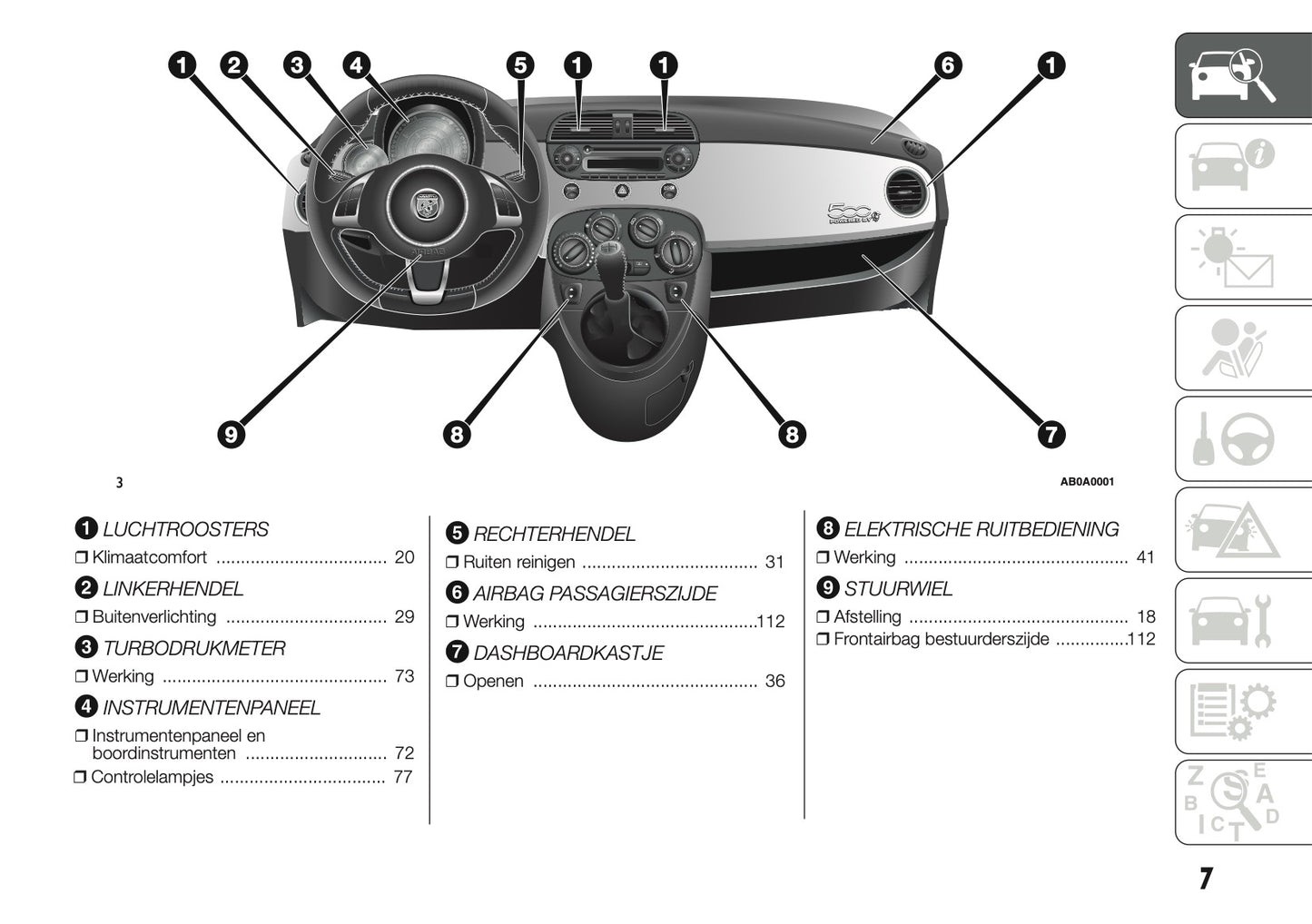 2014 Abarth 500 Gebruikershandleiding | Nederlands