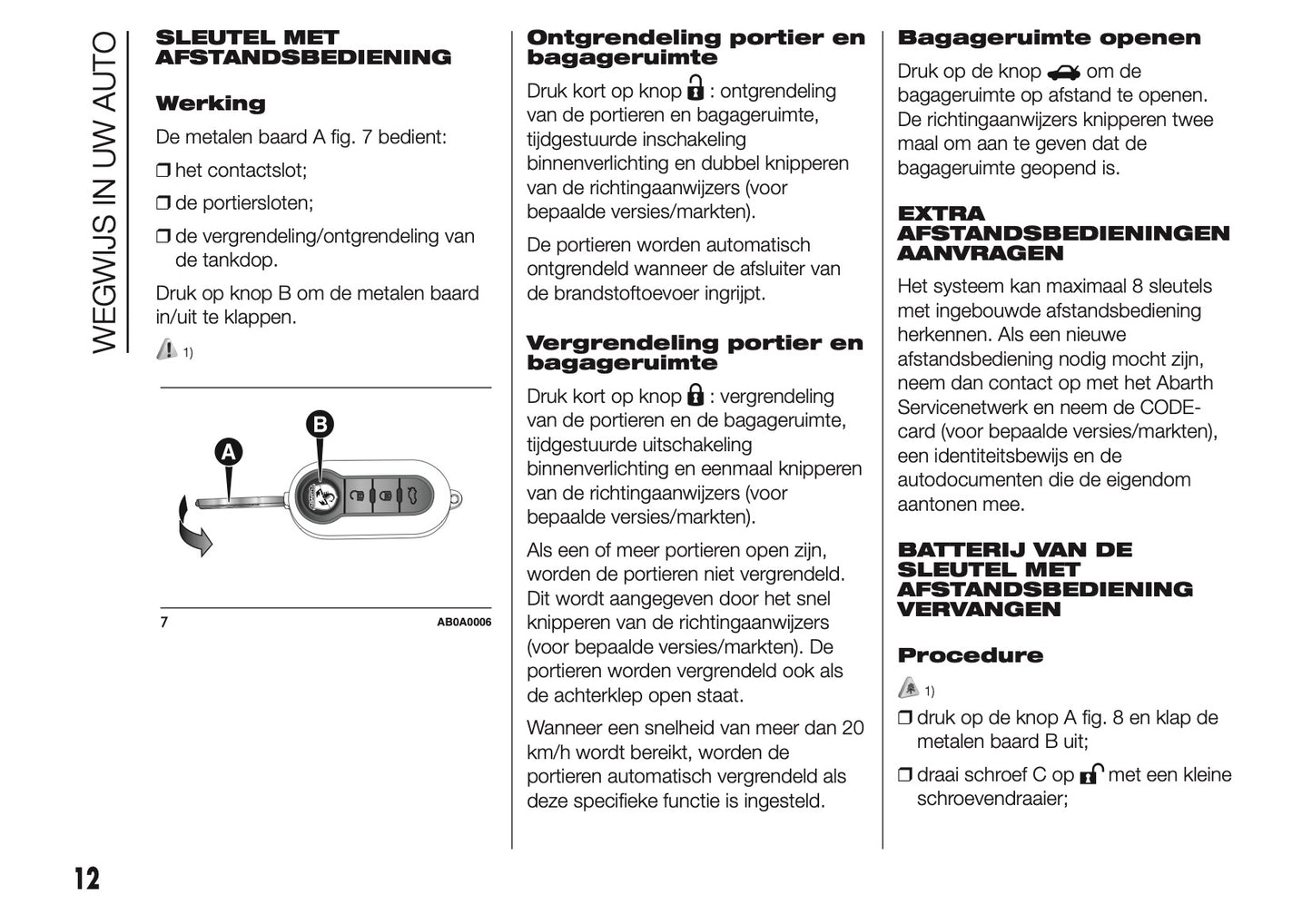 2014 Abarth 500 Gebruikershandleiding | Nederlands