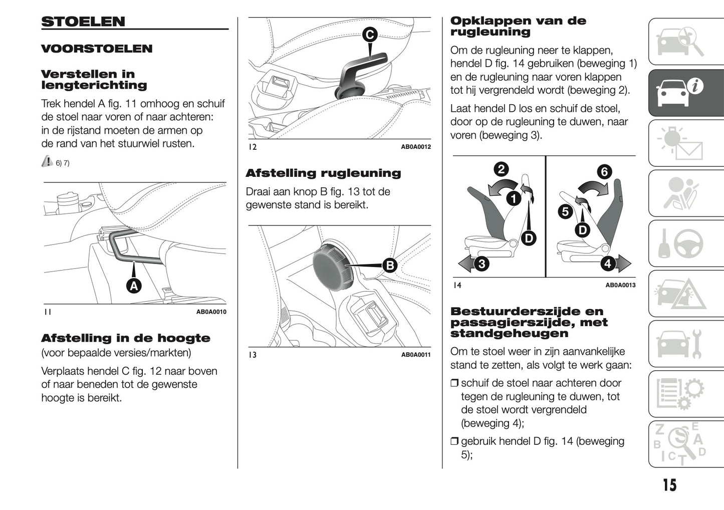 2014 Abarth 500 Gebruikershandleiding | Nederlands