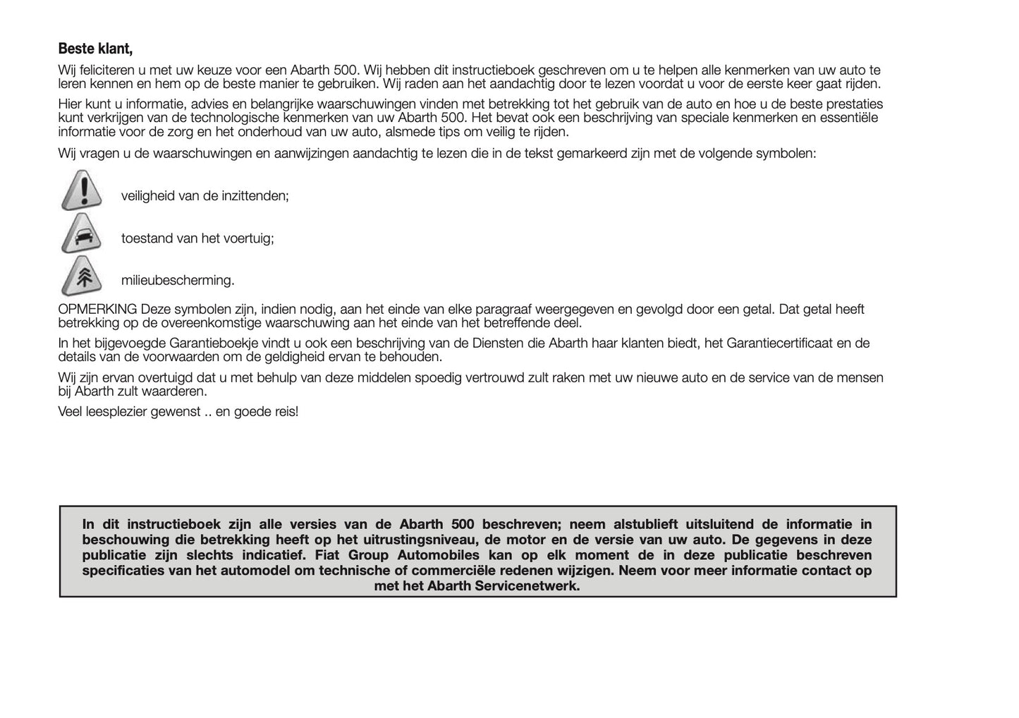 2014 Abarth 500 Gebruikershandleiding | Nederlands