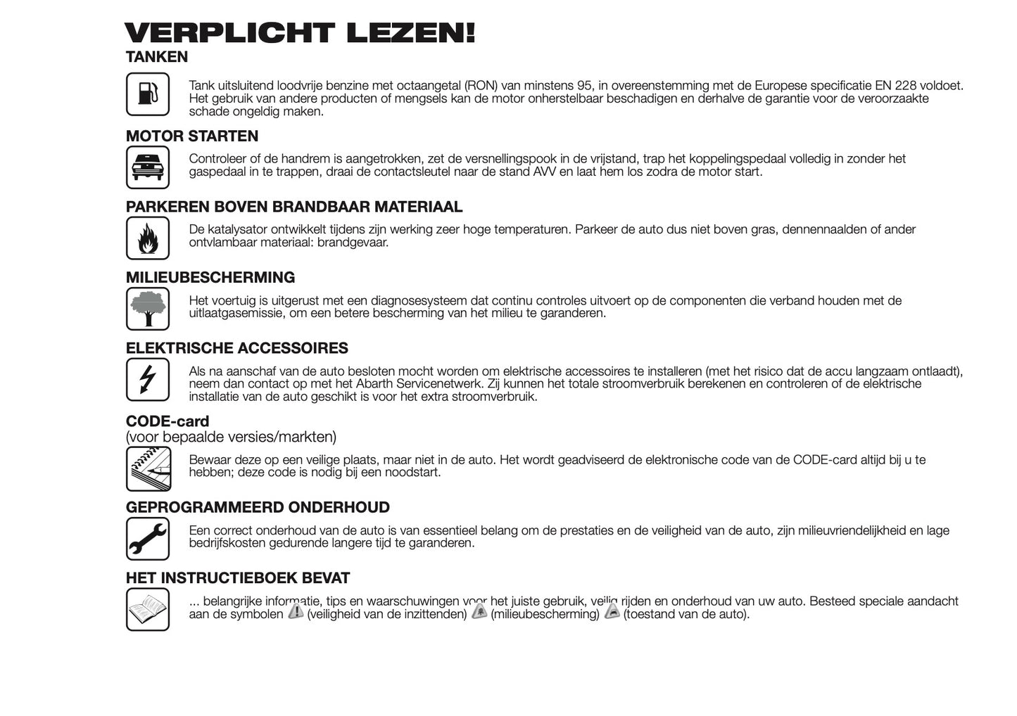 2014 Abarth 500 Gebruikershandleiding | Nederlands