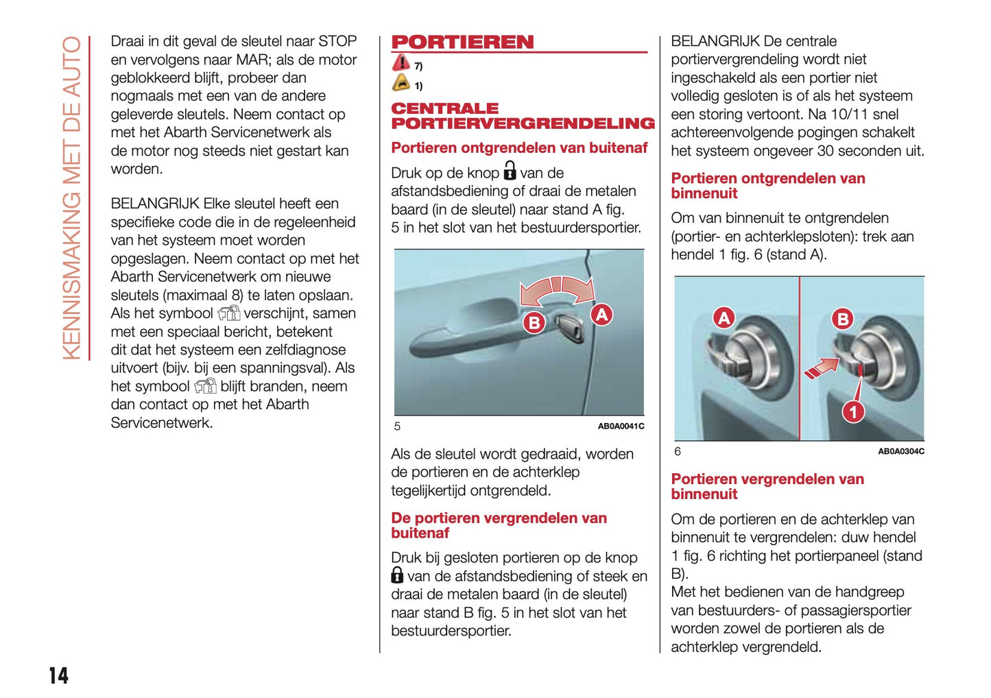 2016-2017 Abarth 500/595 Gebruikershandleiding | Nederlands