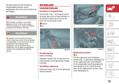 2016-2017 Abarth 500/595 Gebruikershandleiding | Nederlands