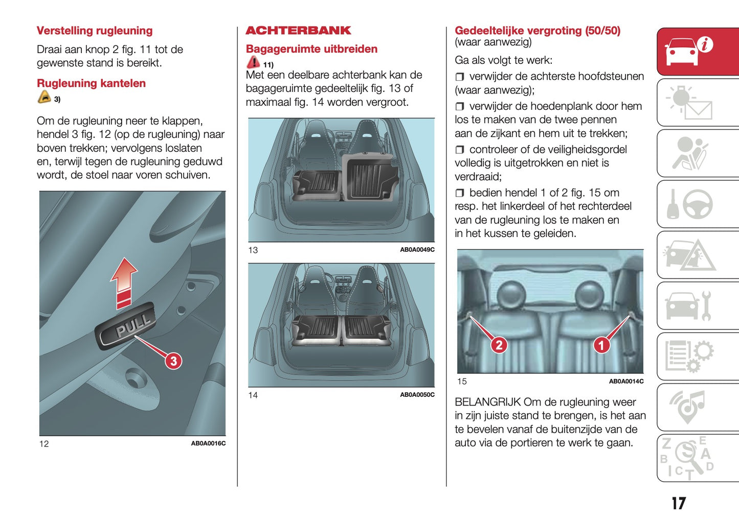 2016-2017 Abarth 500/595 Gebruikershandleiding | Nederlands