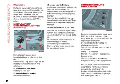 2016-2017 Abarth 500/595 Gebruikershandleiding | Nederlands