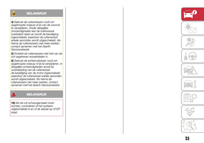 2016-2017 Abarth 500/595 Gebruikershandleiding | Nederlands