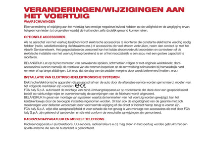 2016-2017 Abarth 500/595 Gebruikershandleiding | Nederlands