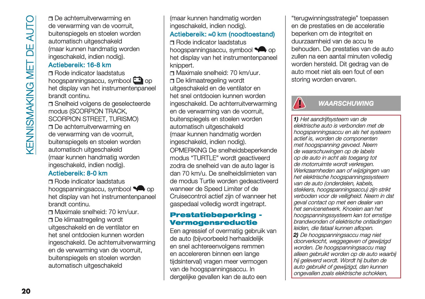 2024-2025 Abarth 500e Gebruikershandleiding | Nederlands