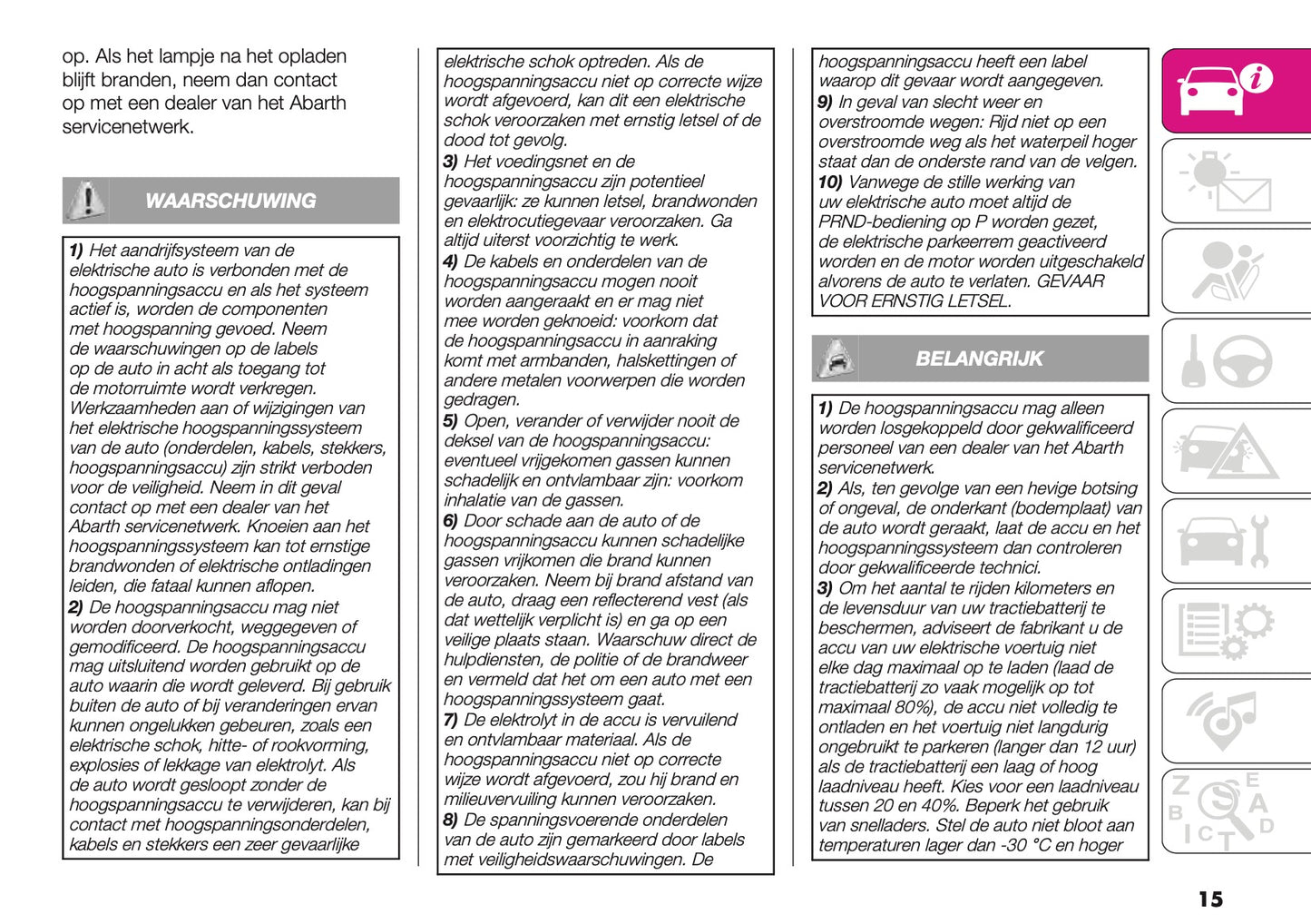 2024-2025 Abarth 600e Gebruikershandleiding | Nederlands
