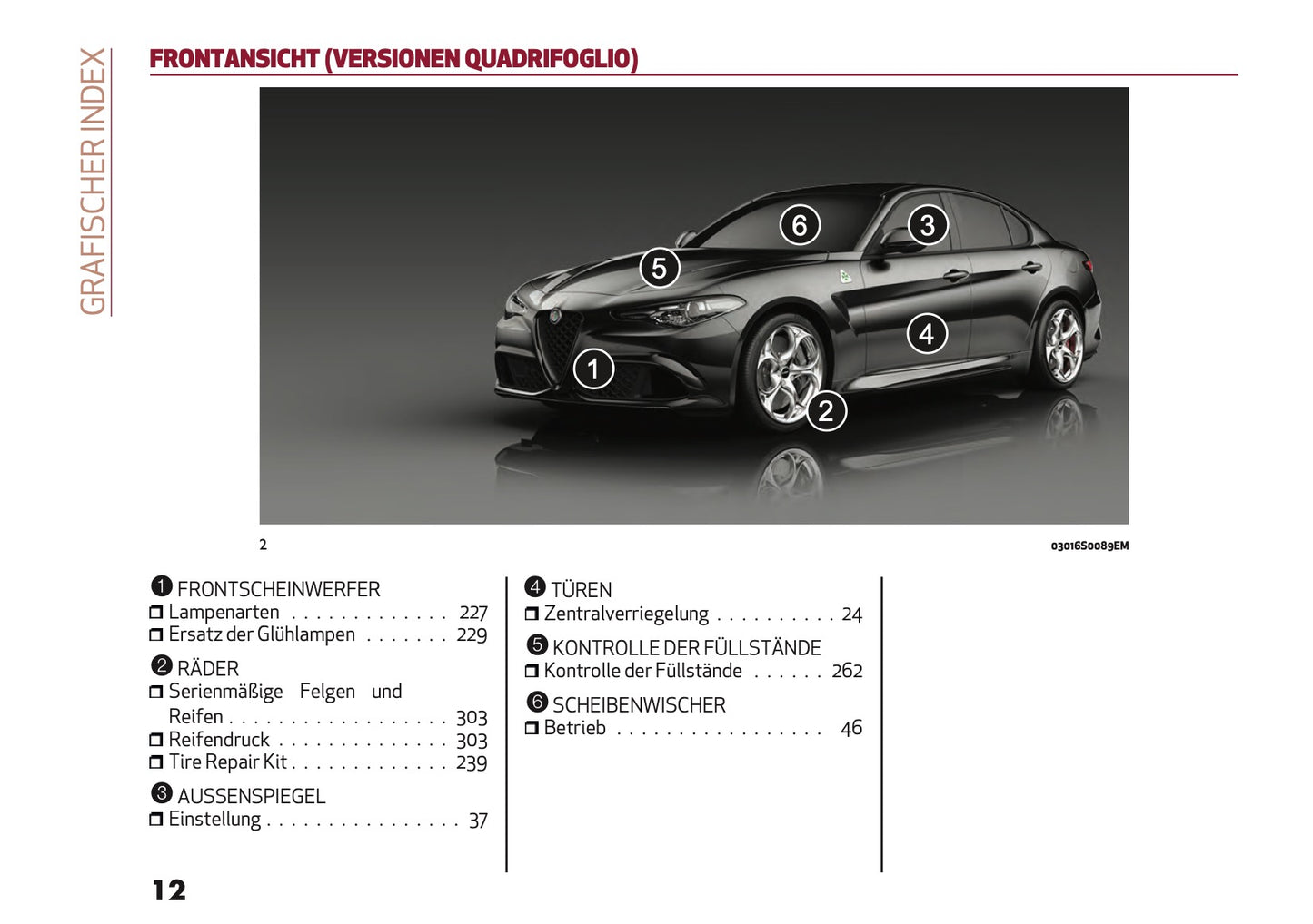 2020-2021 Alfa Romeo Giulia Owner's Manual | German