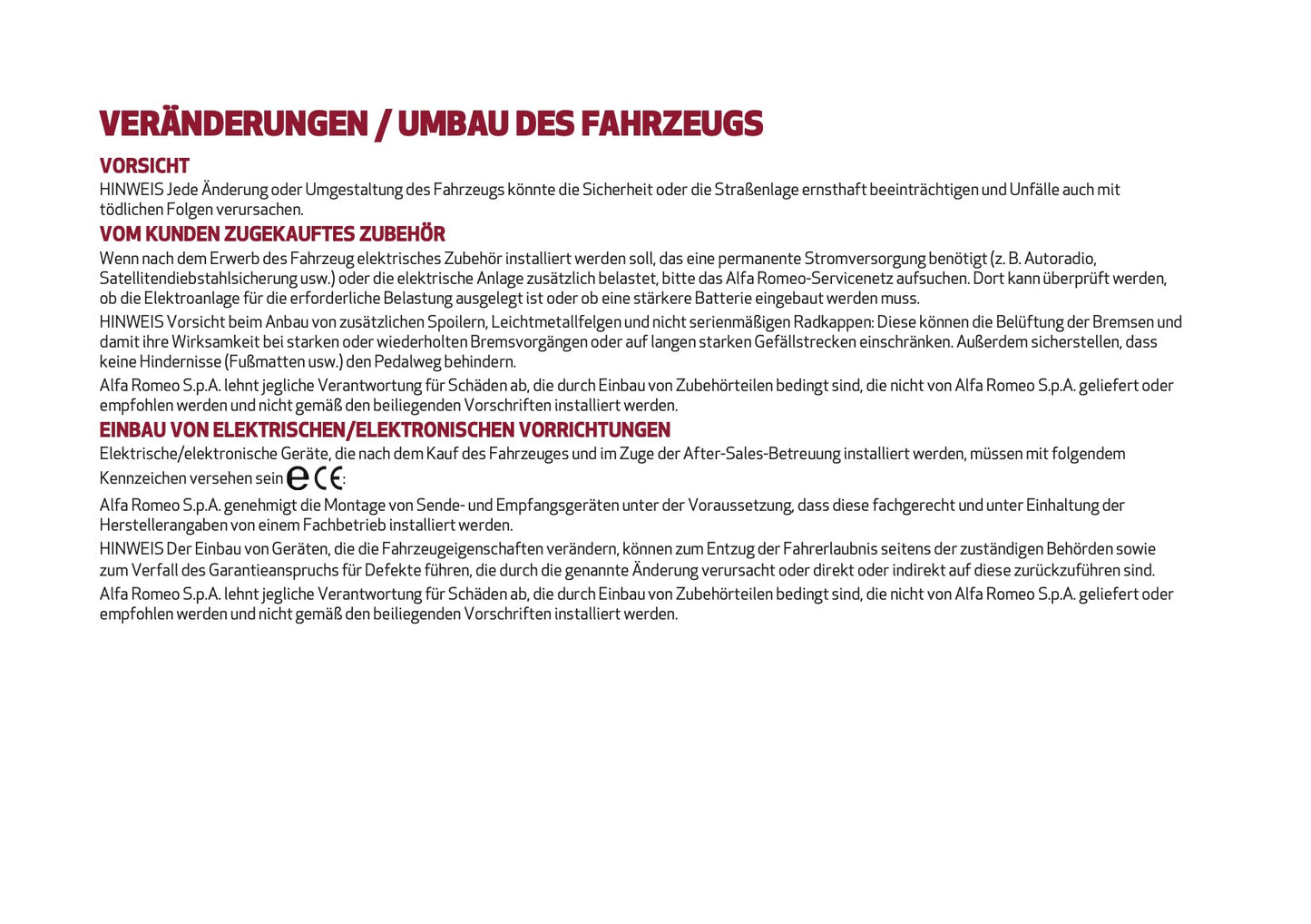 2020-2021 Alfa Romeo Giulia Owner's Manual | German