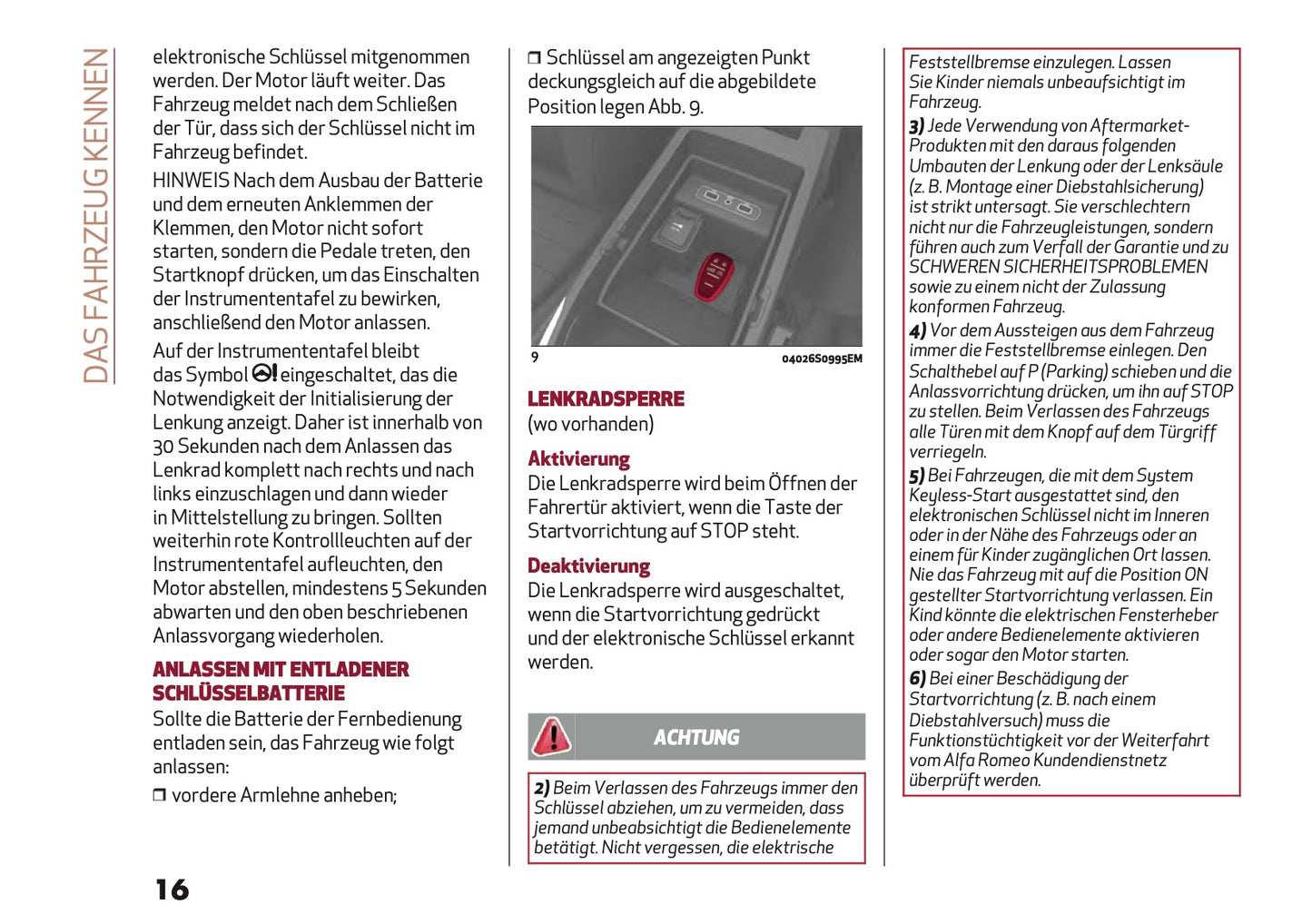 2022-2023 Alfa Romeo Giulia Owner's Manual | German