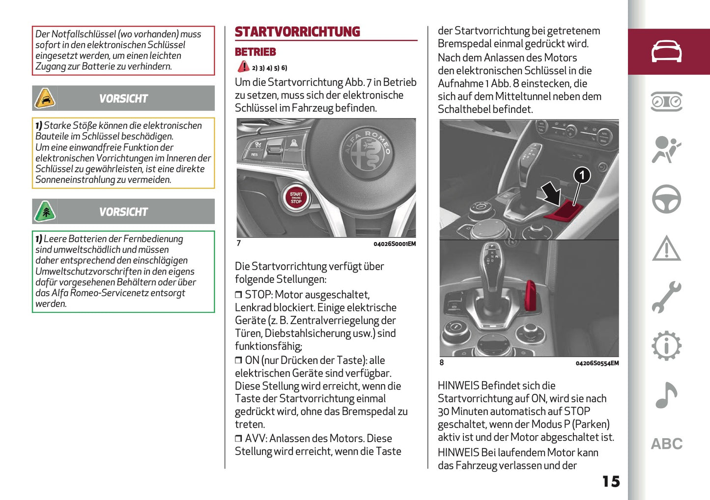 2024-2025 Alfa Romeo Giulia Owner's Manual | German