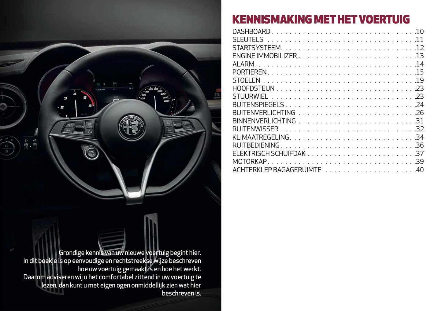2019 Alfa Romeo Stelvio Owner's Manual | Dutch