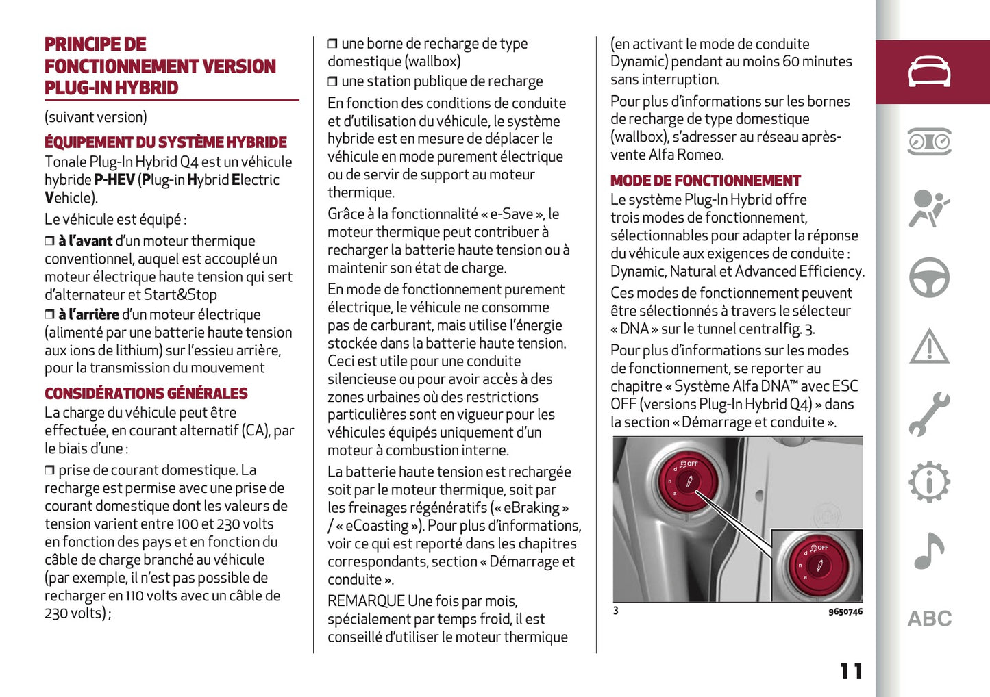 2024-2025 Alfa Romeo Tonale Owner's Manual | French