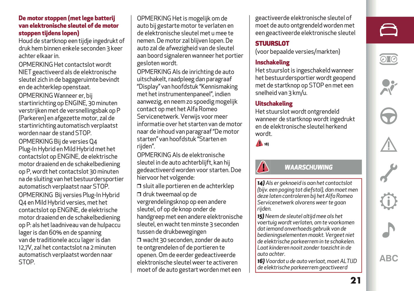 2024-2025 Alfa Romeo Tonale Gebruikershandleiding | Nederlands