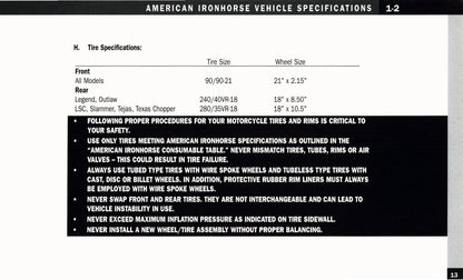 2005 American IronHorse Owner's Manual | English