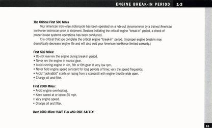 2005 American IronHorse Owner's Manual | English