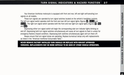 2005 American IronHorse Owner's Manual | English