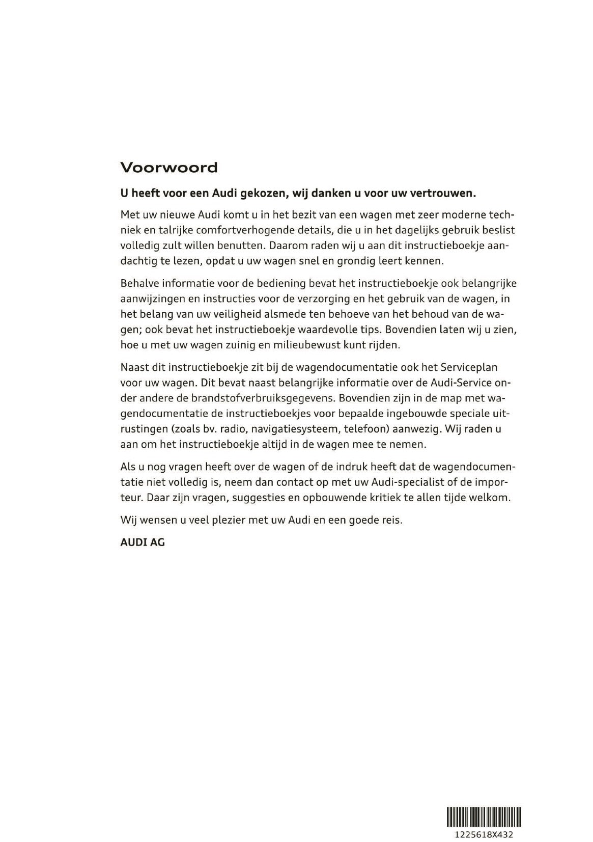 2012 Audi A1 Owner's Manual | Dutch