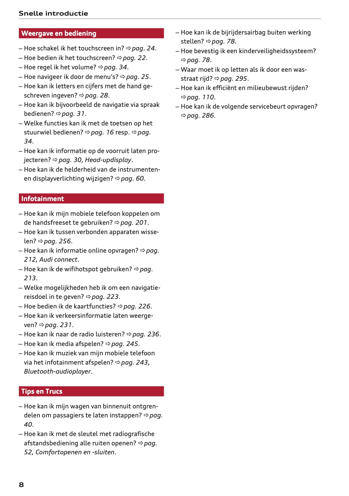 2020-2021 Audi A3 Gebruikershandleiding | Nederlands