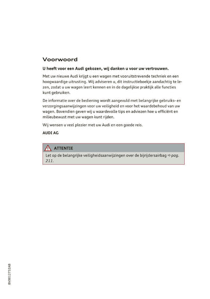 2016 Audi A3/S3 Gebruikershandleiding | Nederlands