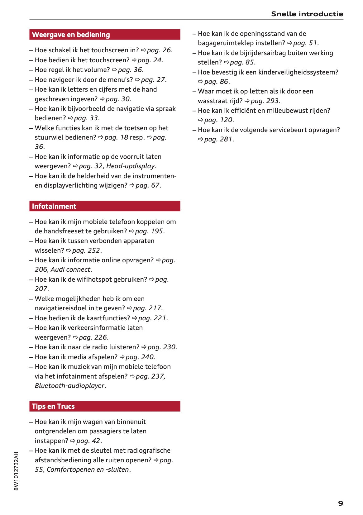 2021-2022 Audi A4 Owner's Manual | Dutch